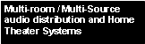 Text Box: Multi-room / Multi-Source audio distribution and Home Theater Systems